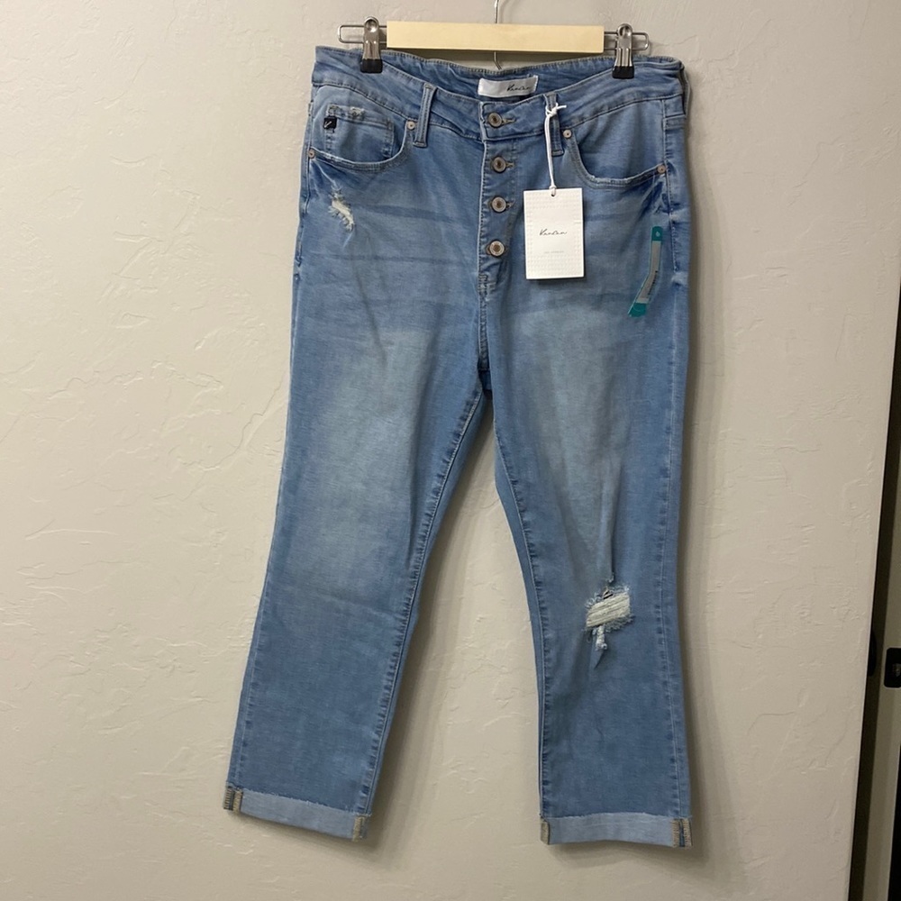 KanCan Brenda roll cuffed skinny jean indigo size 32. NWT.